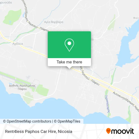 Rent4less Paphos Car Hire map