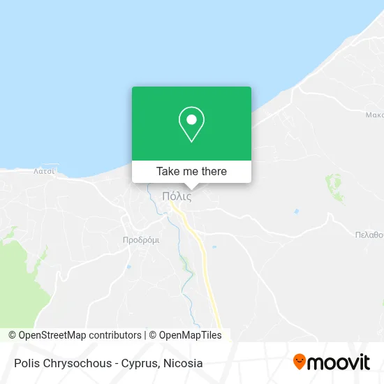 Polis Chrysochous - Cyprus map