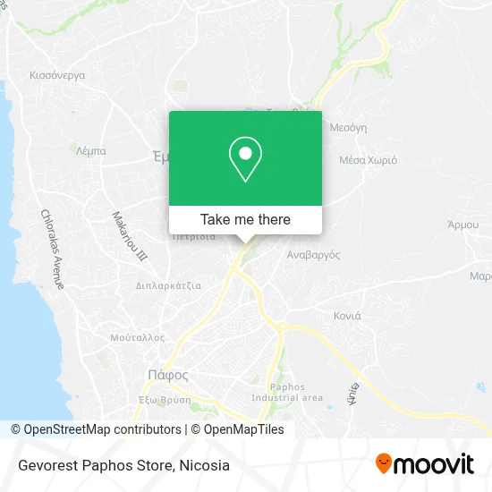 Gevorest Paphos Store map