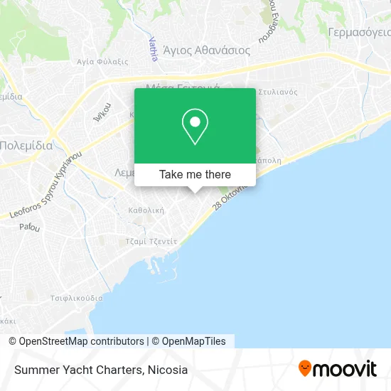 Summer Yacht Charters map