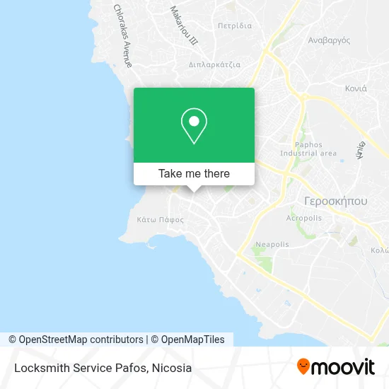 Locksmith Service Pafos map