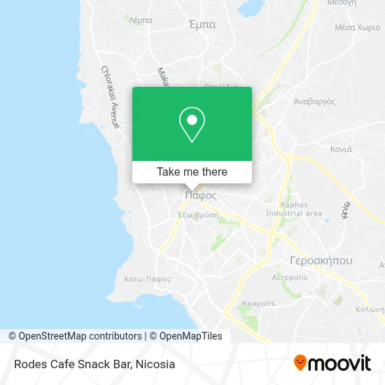 Rodes Cafe Snack Bar map