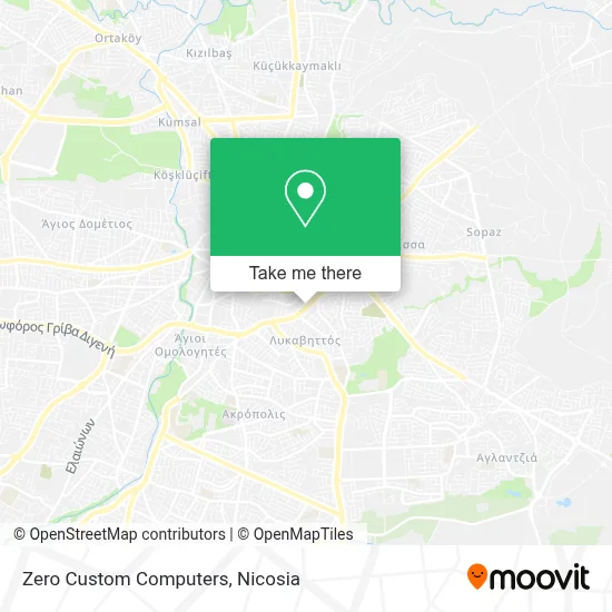 Zero Custom Computers map