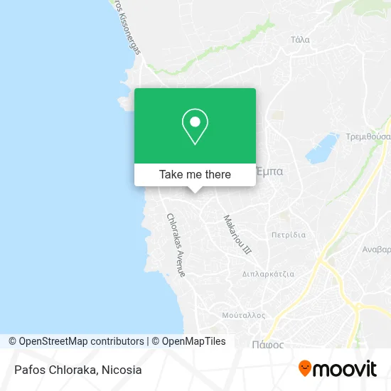 Pafos Chloraka map