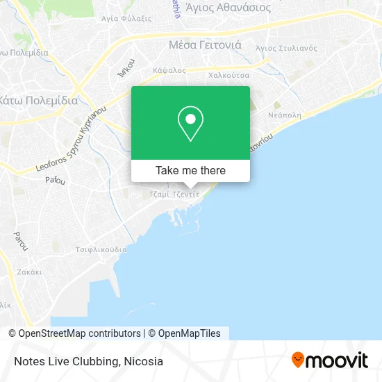 Notes Live Clubbing map