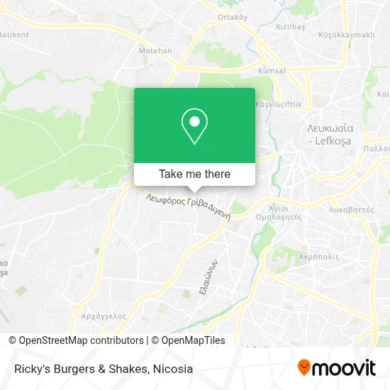 Ricky's Burgers & Shakes map