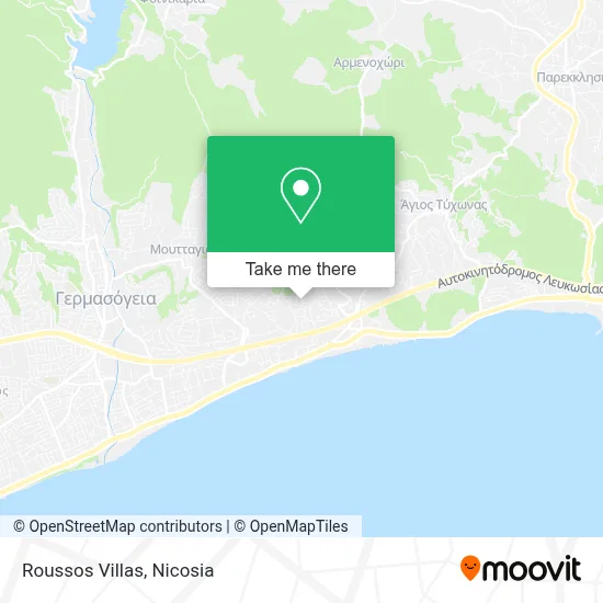 Roussos Villas map
