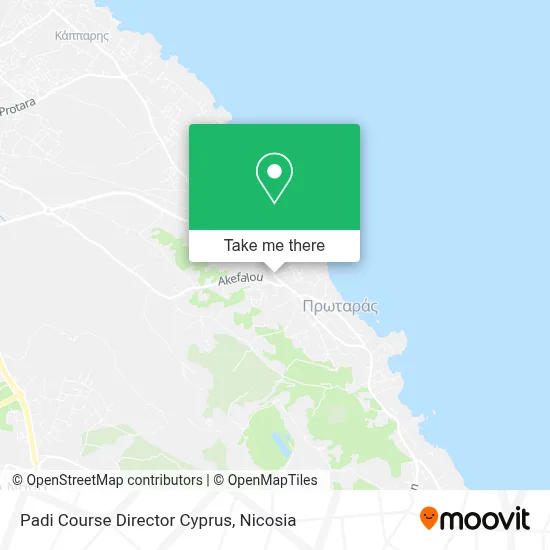 Padi Course Director Cyprus map