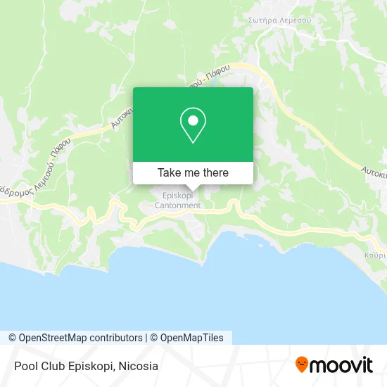 Pool Club Episkopi map