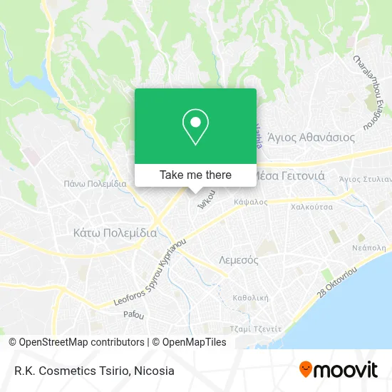 R.K. Cosmetics Tsirio map