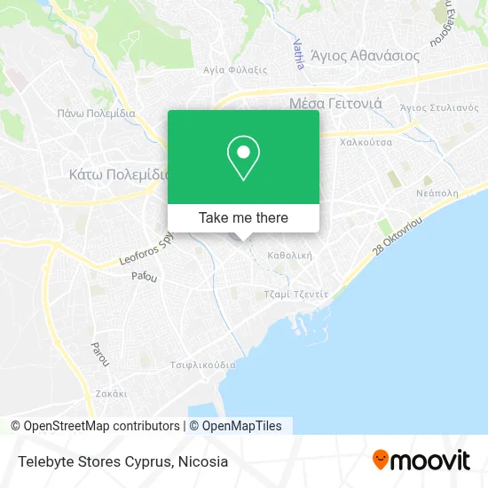 Telebyte Stores Cyprus map