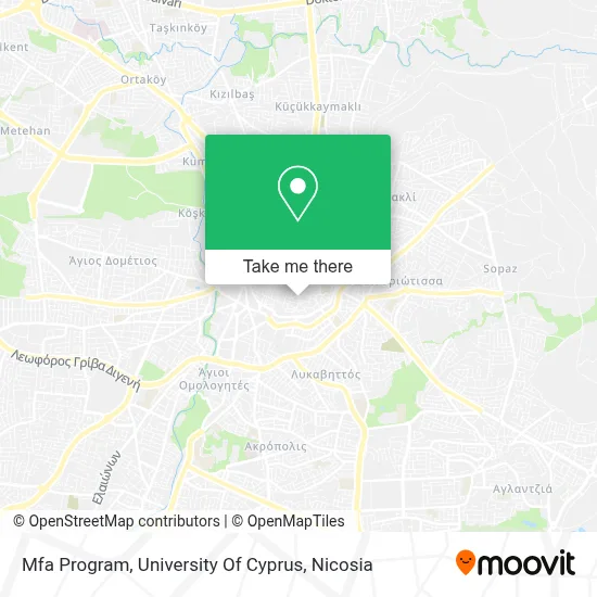 Mfa Program, University Of Cyprus map