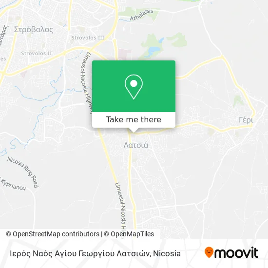 Ιερός Ναός Αγίου Γεωργίου Λατσιών map