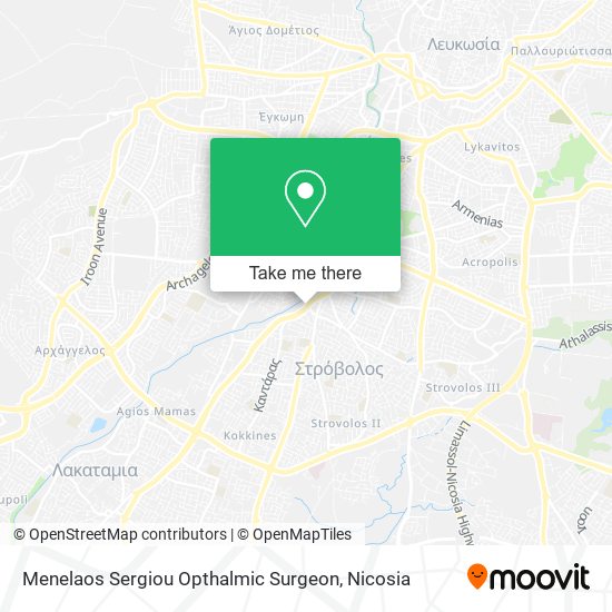 Menelaos Sergiou Opthalmic Surgeon map