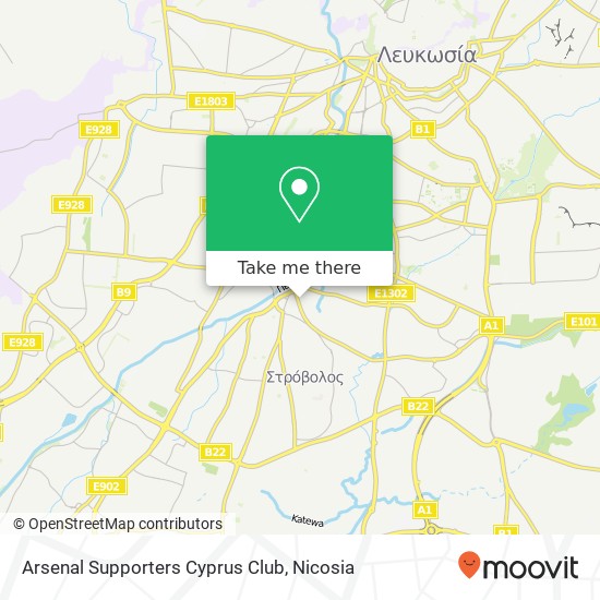 Arsenal Supporters Cyprus Club map
