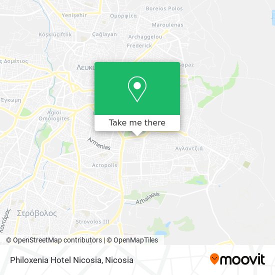 Philoxenia Hotel Nicosia map
