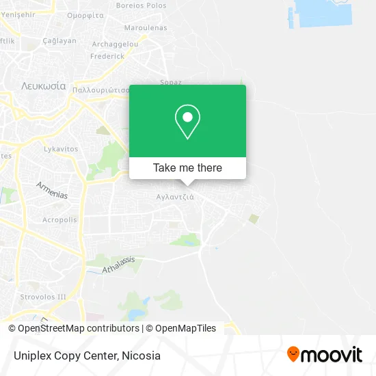 Uniplex Copy Center map