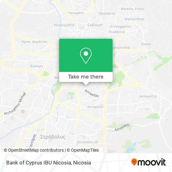 Bank of Cyprus IBU Nicosia map