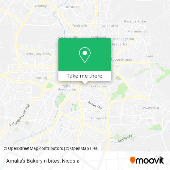 Amalia's Bakery n bites map