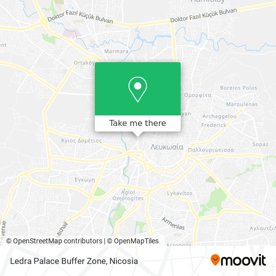 Ledra Palace Buffer Zone map
