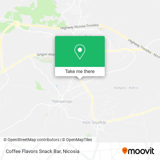 Coffee Flavors Snack Bar map