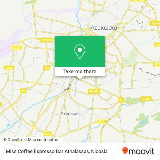 Miss Coffee Espresso Bar Athalassas, Λεωφόρος Αθαλασσης Αγιος Δημητριος, Στροβολος, 2018 map
