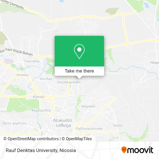 Rauf Denktas University map