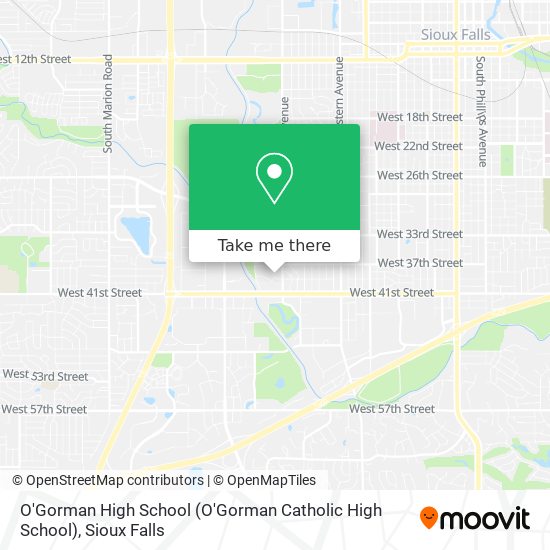 O'Gorman High School map