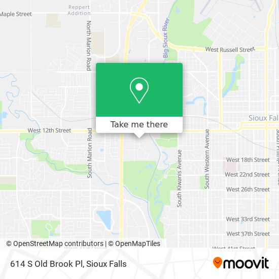 614 S Old Brook Pl map