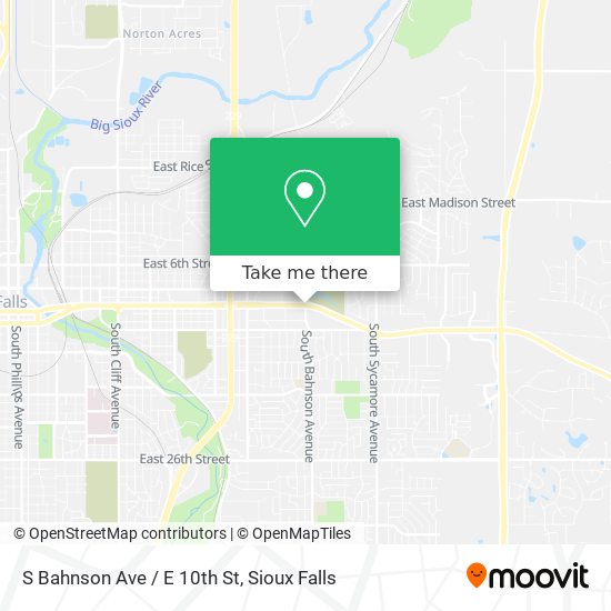 S Bahnson Ave / E 10th St map