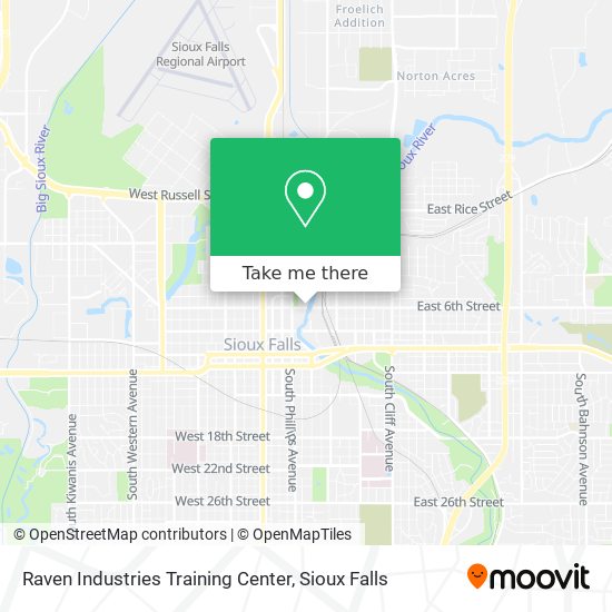 Raven Industries Training Center map