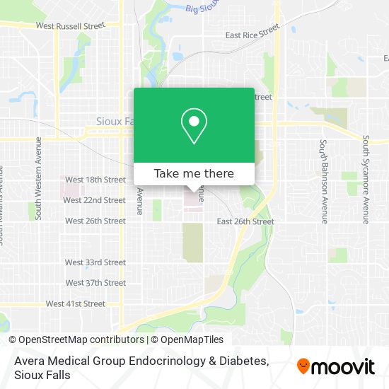 Avera Medical Group Endocrinology & Diabetes map