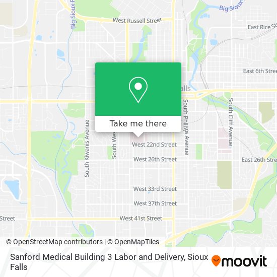 Sanford Medical Building 3 Labor and Delivery map