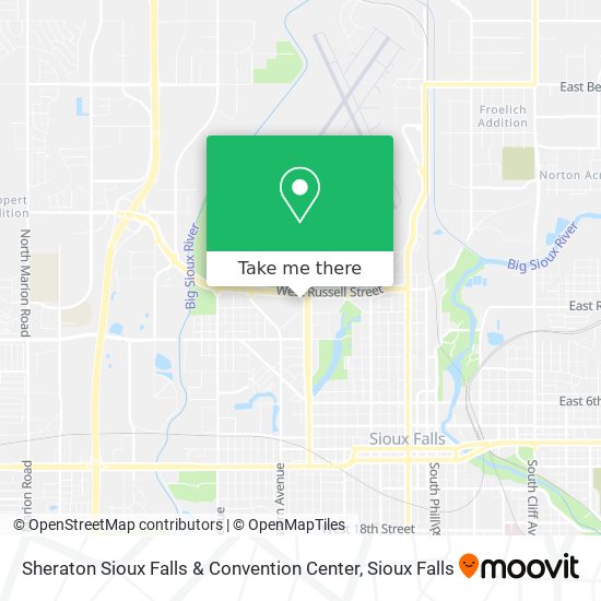 Sheraton Sioux Falls & Convention Center map