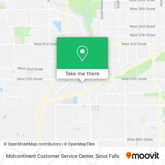 Mapa de Midcontinent Customer Service Center