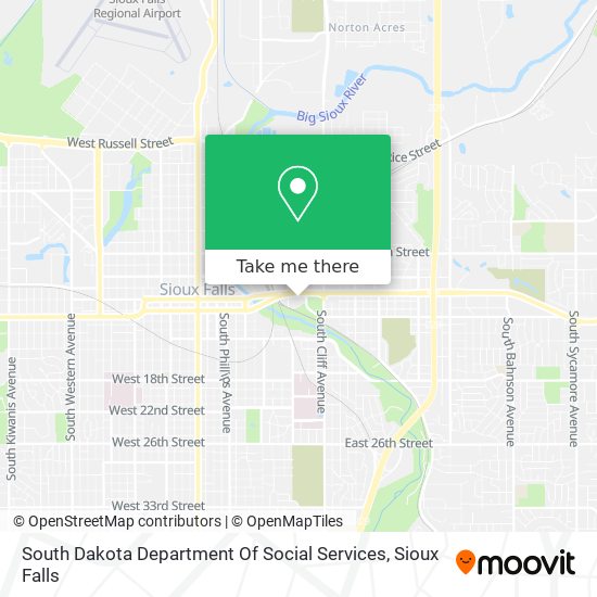 South Dakota Department Of Social Services map