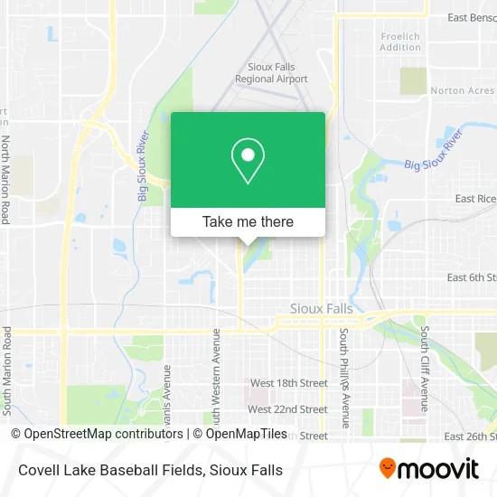 Covell Lake Baseball Fields map