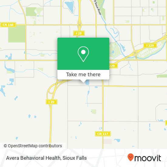 Avera Behavioral Health map