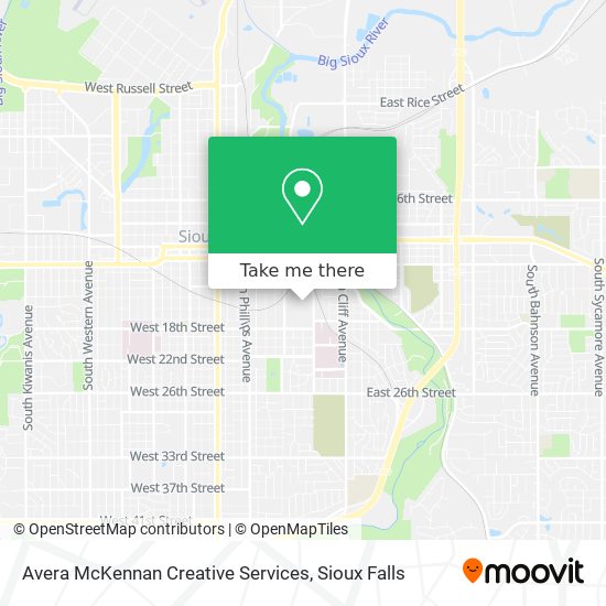 Avera McKennan Creative Services map