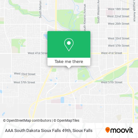 AAA South Dakota  Sioux Falls 49th map