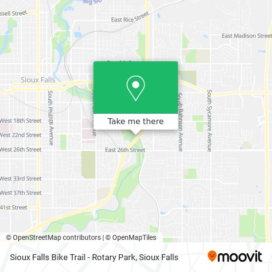 Sioux Falls Bike Trail - Rotary Park map