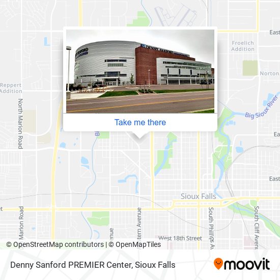 Mapa de Denny Sanford PREMIER Center
