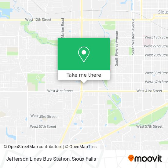 Mapa de Jefferson Lines Bus Station