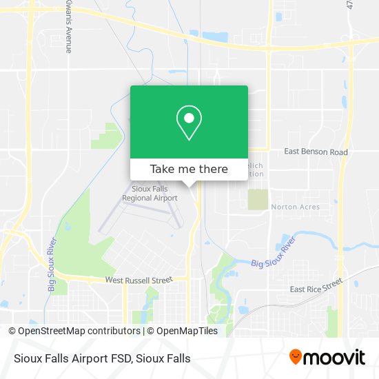 Sioux Falls Airport FSD map