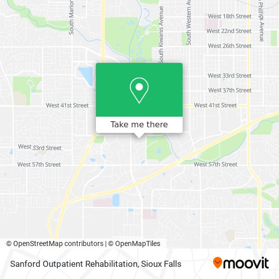Sanford Outpatient Rehabilitation map
