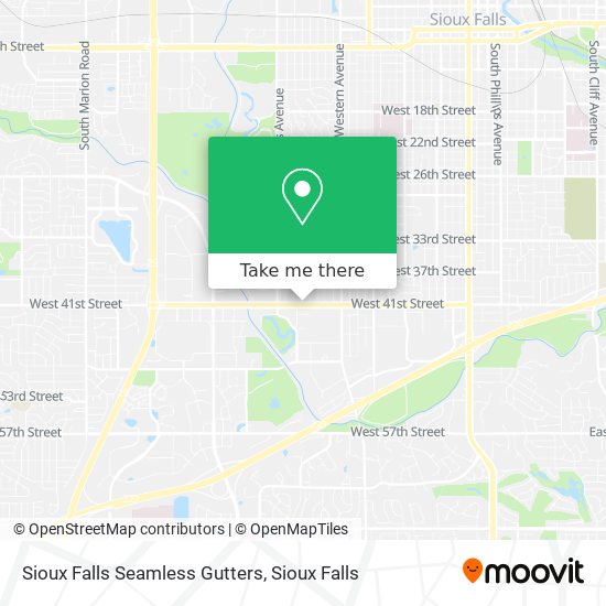 Sioux Falls Seamless Gutters map