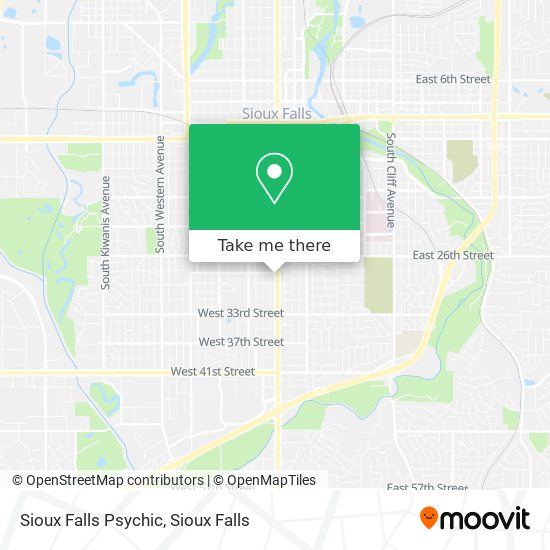 Sioux Falls Psychic map