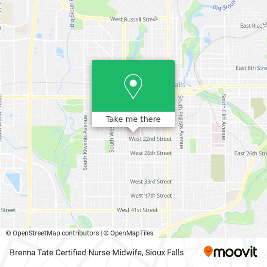 Mapa de Brenna Tate Certified Nurse Midwife
