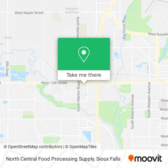 North Central Food Processing Supply map