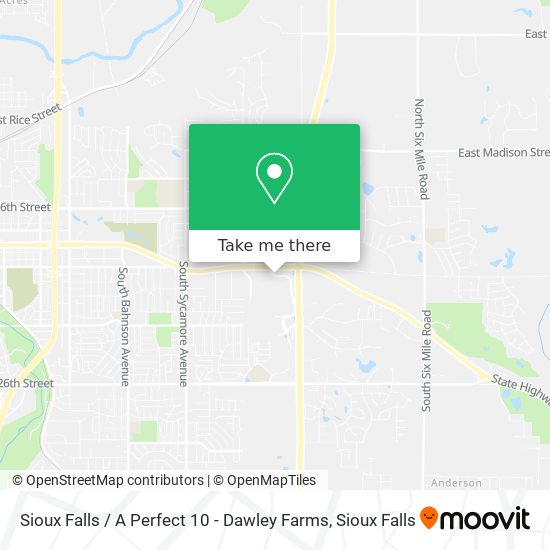 Mapa de Sioux Falls / A Perfect 10 - Dawley Farms